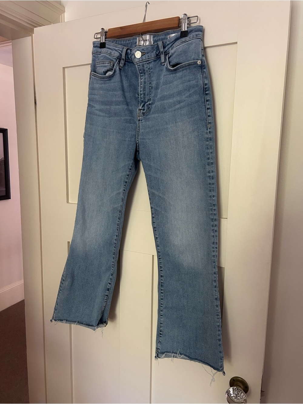 Frame Denim Light Blue Flare Jeans